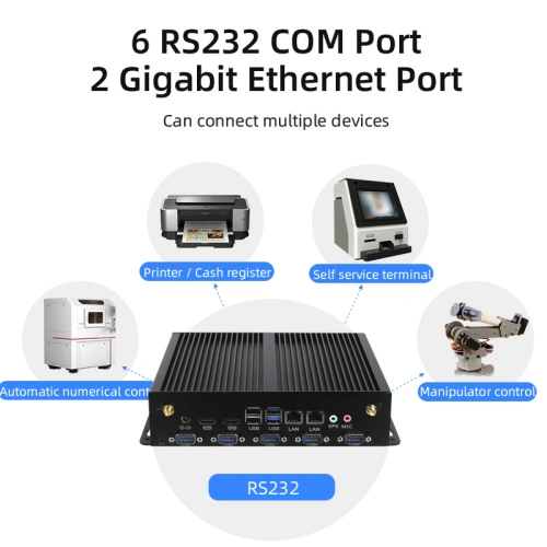 Máy tính công nghiệp mini i5 5200U Dual LAN 6*RS232 - Ảnh 2