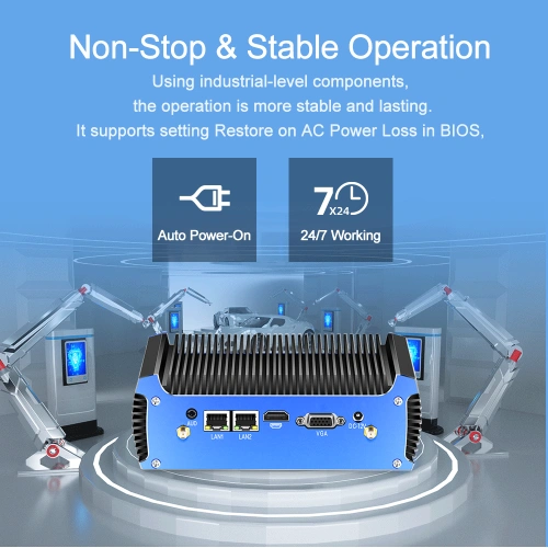 Máy tính công nghiệp mini không quạt Dual LAN - Ảnh 2