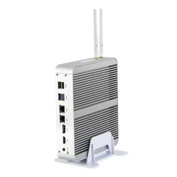 Máy tính mini không quạt với Intel I5 7260U 7267U, 2 x Lan, DP, HDMI, 4G Dòng FMC-BM17 - Ảnh 2