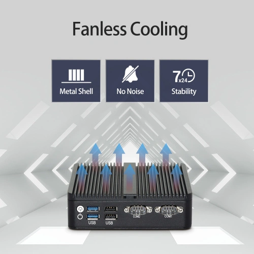 Máy tính công nghiệp mini Intel Celeron J6412 Dual-LAN Dual-COM - Ảnh 3