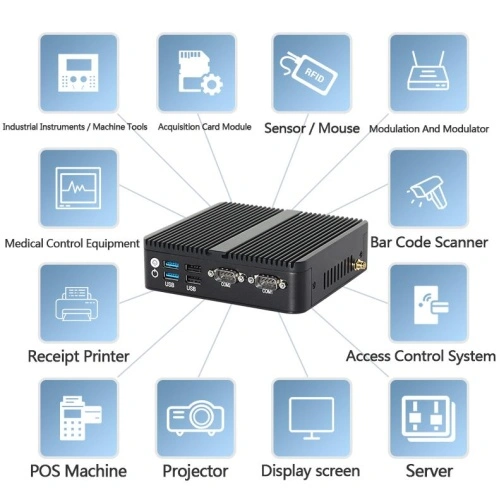 Máy tính công nghiệp mini không quạt Core i3 i5 - Ảnh 2