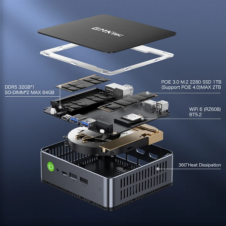 Máy tính mini AMD Ryzen 7 6800H–NucBox K1 - Ảnh 3