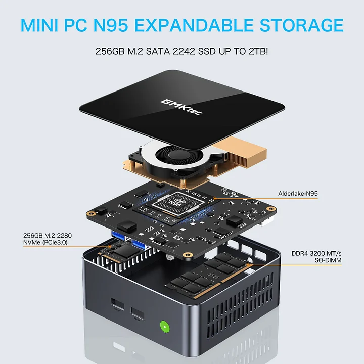 Máy tính mini Intel® Alder Lake N95 thế hệ thứ 12–NucBox G1 - Ảnh 3