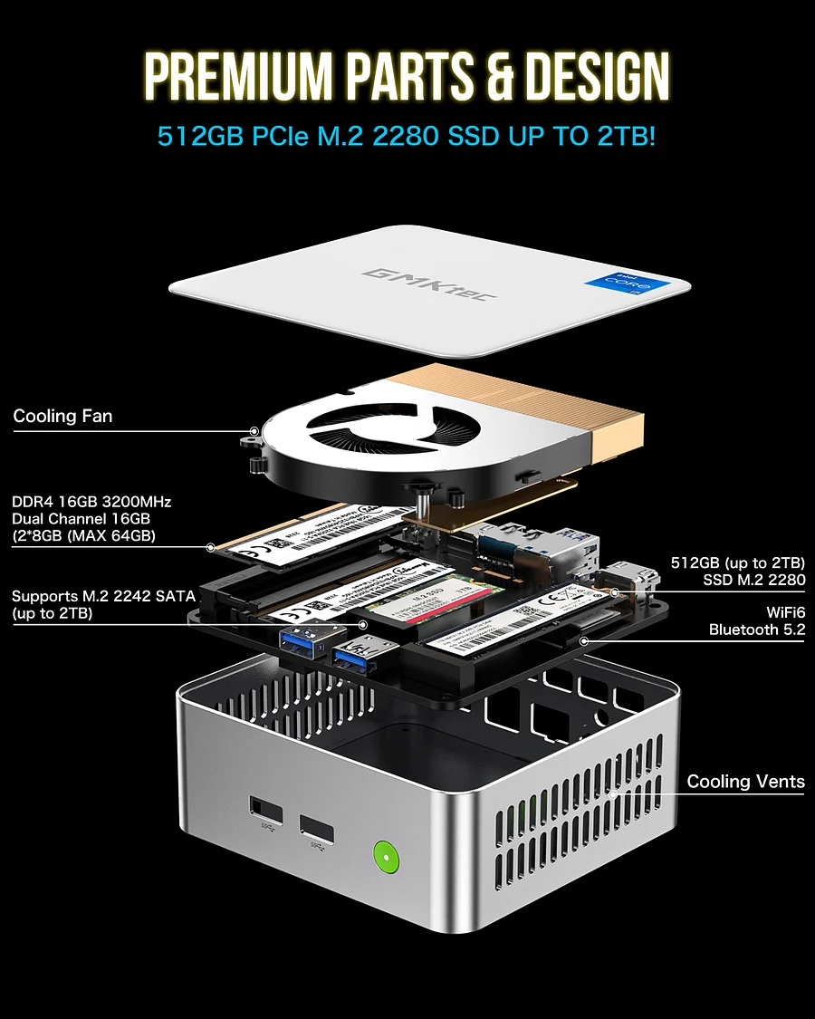 Máy tính mini Intel Core i5 12450H thế hệ thứ 12–NucBox M3 - Ảnh 4