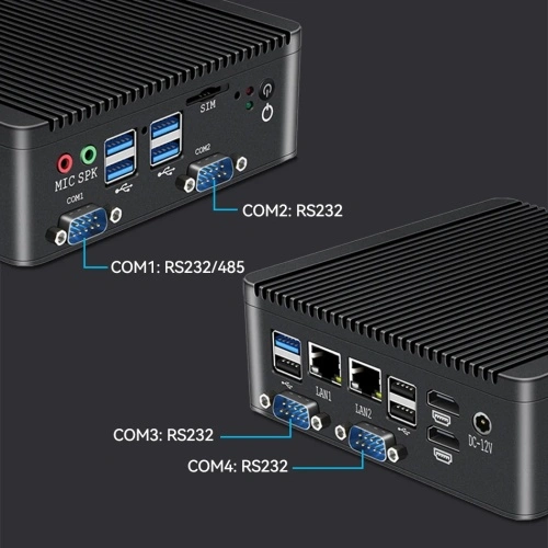 Máy tính công nghiệp mini N4000 Dual HDMI 4 cổng COM - Ảnh 2