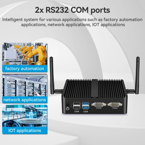 Máy tính mini công nghiệp J4125 Dual Ethernet Dual COM - Ảnh 3