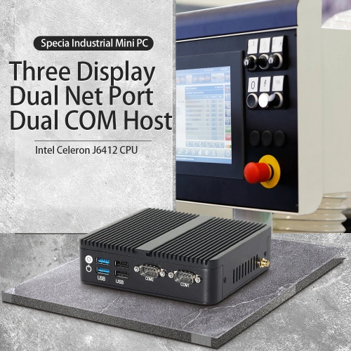 Máy tính công nghiệp mini Intel Celeron J6412 Dual-LAN Dual-COM - Ảnh 4