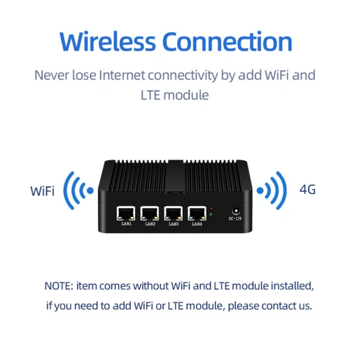 Tường lửa J4125 4*RJ45 Máy tính không quạt Pfsense - Ảnh 2