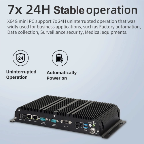 Máy tính mini công nghiệp không quạt 12V/24V/36V i7 1195G7 GPIO - Ảnh 2