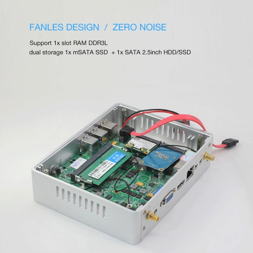 Máy tính để bàn Mini PC màu bạc - Ảnh 2