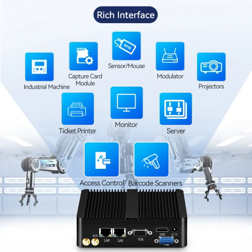 Máy tính công nghiệp không hâm mộ Intel Celeron J6412 DDR4 – X30A Dual LAN Dual COM - Ảnh 6