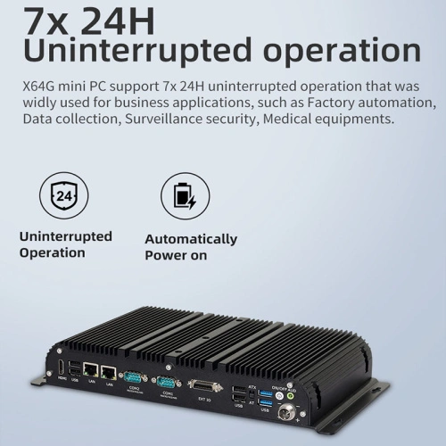 Máy tính mini công nghiệp không quạt i7-1165G7 Bộ xử lý 4K UHD - Ảnh 2