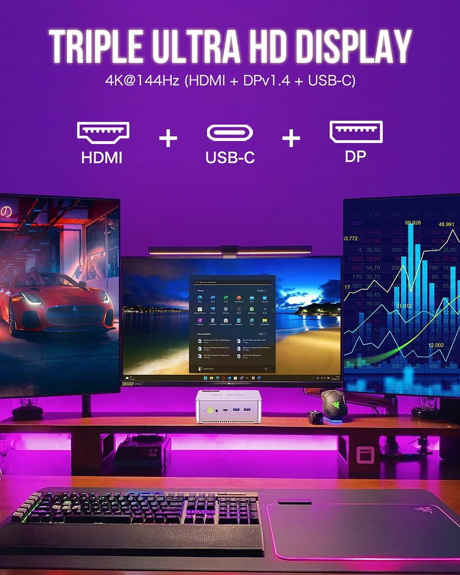 Máy tính mini AMD Ryzen 7 8845HS–NucBox K8 - Ảnh 3