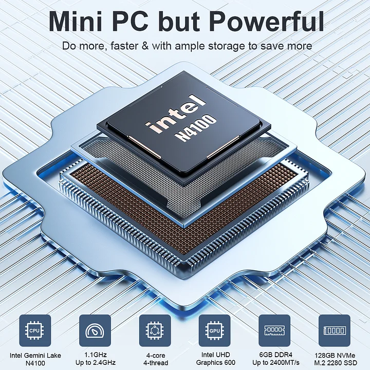 Máy tính mini Intel Celeron N4100–NucBox 8 - Ảnh 4