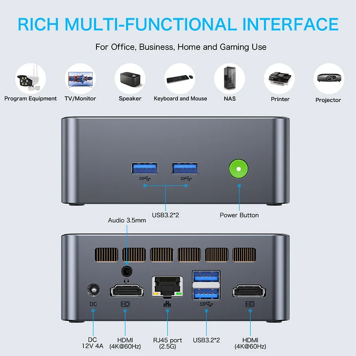 Máy tính mini Intel® Alder Lake N95 thế hệ thứ 12–NucBox G1 - Ảnh 2