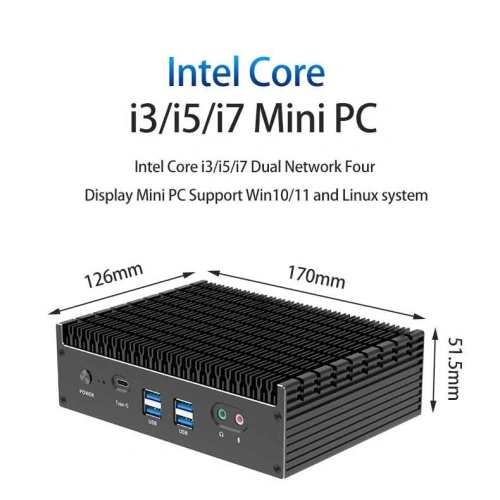 Máy tính mini không quạt Core i7 1255U - Ảnh 2