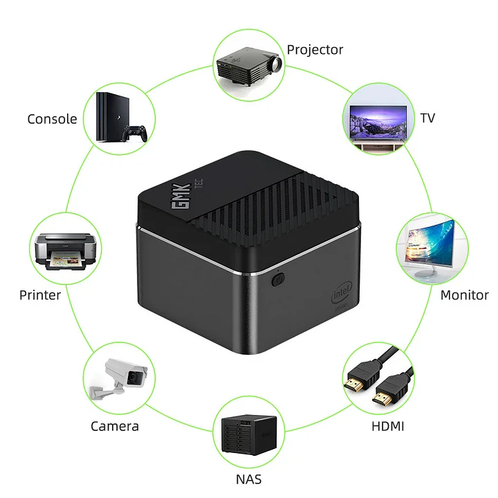 Máy tính mini Intel Celeron J4125–NucBox S (WIN 11 Home) - Ảnh 4