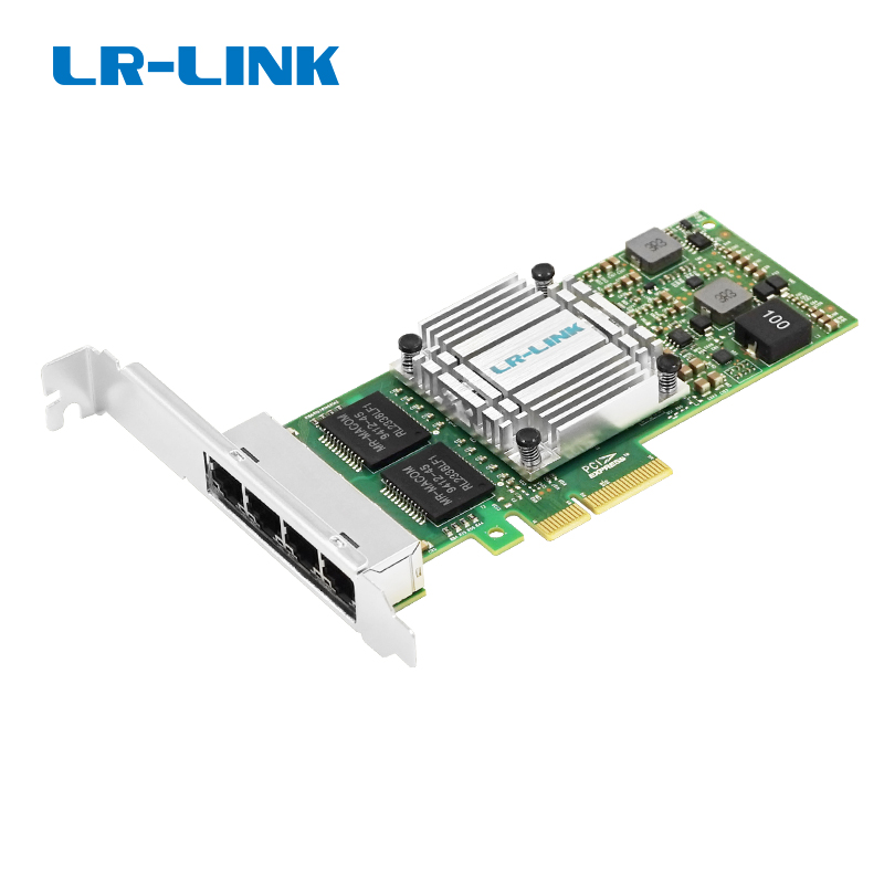 Bộ chuyển đổi mạng Gigabit Ethernet đồng PCIe x4 Quad-port (Dựa trên Intel I350) LREC9714HT