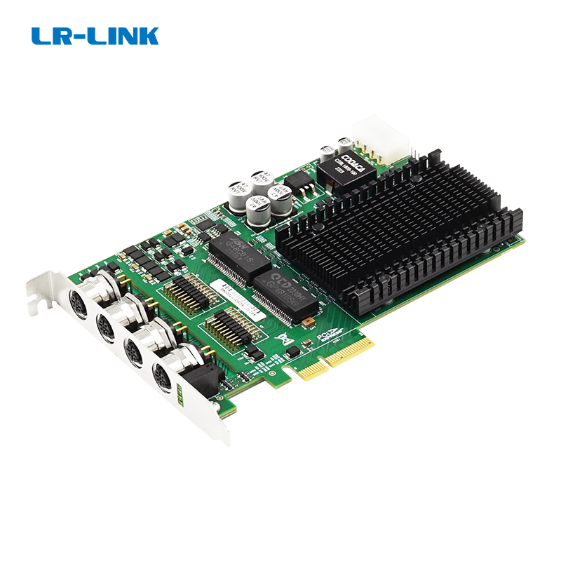 Thẻ PCIe x4 Quad-port M12 100M Vision Frame Grabber (Intel I350) LRES4012MT-POE
