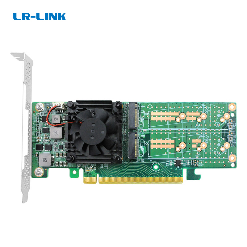 Bộ chuyển đổi ổ cứng SSD NVMe Quad M.2 PCI Express x16 LRNV9547L-4I