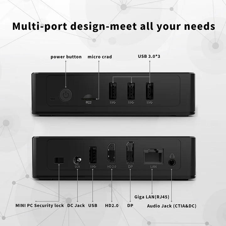 Máy tính mini không quạt Intel Celeron J4125–NucBox 3 - Ảnh 6