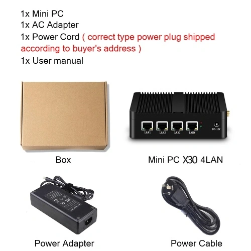 Tường lửa J4125 4*RJ45 Máy tính không quạt Pfsense - Ảnh 3