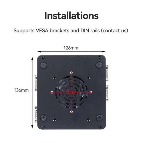 Máy tính công nghiệp mini N4000 Dual HDMI 4 cổng COM - Ảnh 4