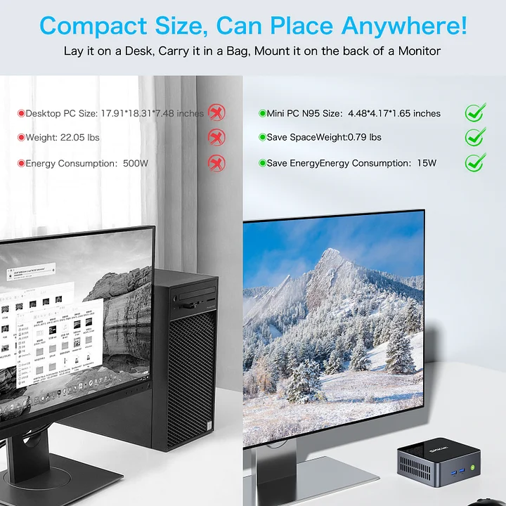 Máy tính mini Intel® Alder Lake N95 thế hệ thứ 12–NucBox G1 - Ảnh 7