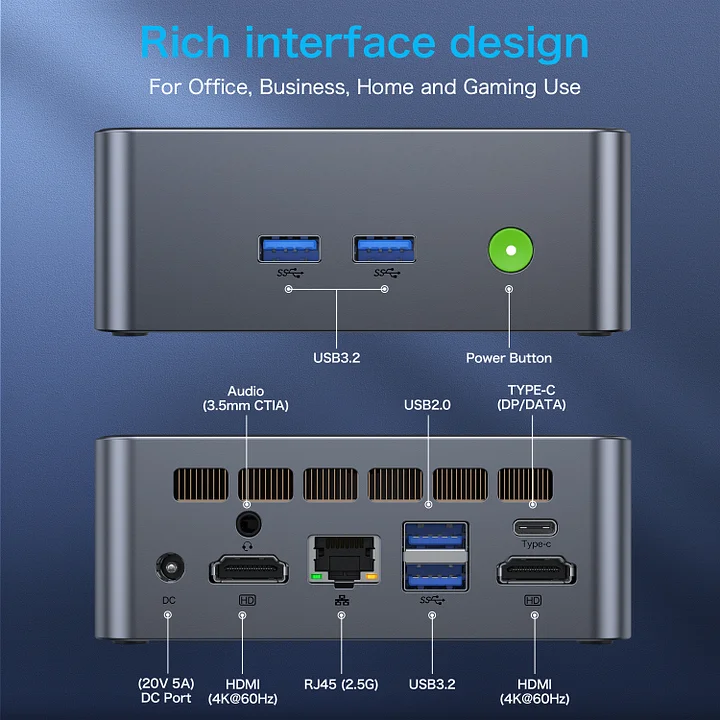 Máy tính mini Intel Core i7 11390H thế hệ thứ 11–NucBox M2 - Ảnh 2