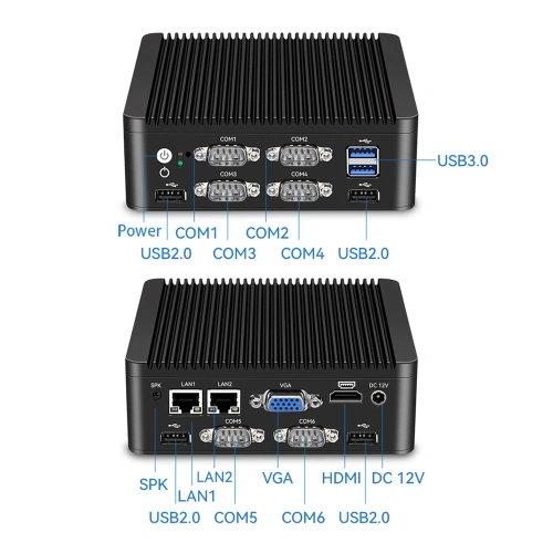 Máy tính mini công nghiệp không quạt J4125 RS232 RS485 GPIO - Ảnh 2
