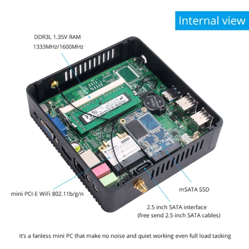 Máy tính cá nhân Mini PC không quạt - Ảnh 2