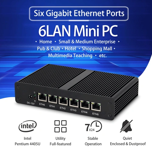 Home Enterprise 6LAN PFsense Firewall Mini PC 4405U - Ảnh 2