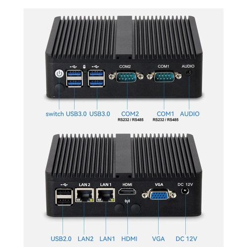 Máy tính mini công nghiệp J6412 J4125 Quad Core RS485 - Ảnh 2