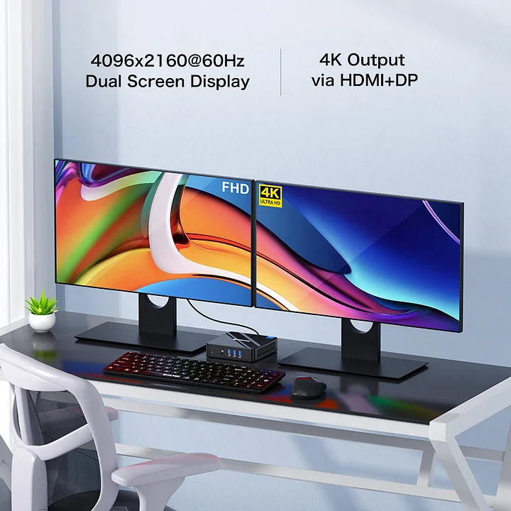 Máy tính mini không quạt Intel Celeron J4125–NucBox 3 - Ảnh 9
