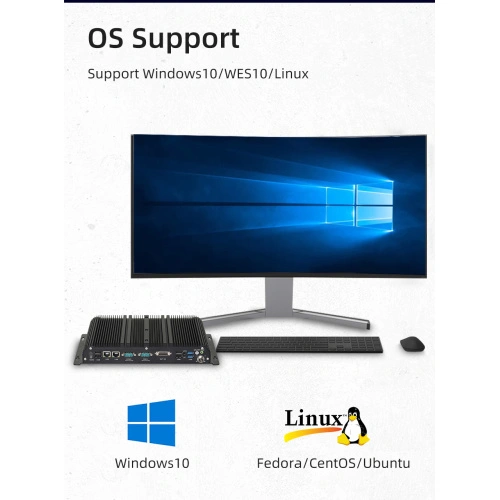 Máy tính mini công nghiệp không quạt i7-1165G7 Bộ xử lý 4K UHD - Ảnh 4