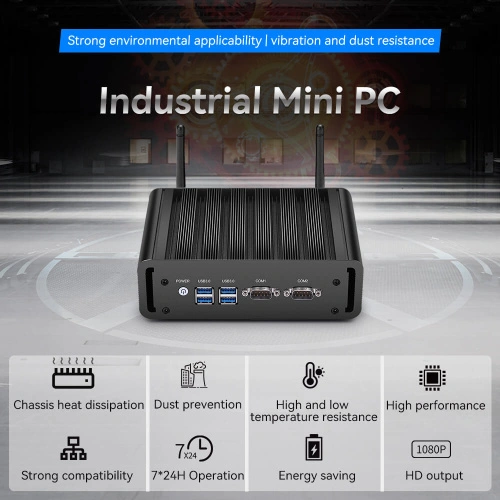 Máy tính công nghiệp không quạt Dual LAN Dual COM - Ảnh 5