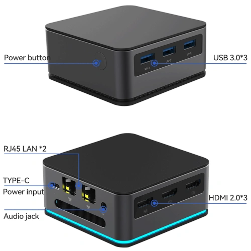 Máy tính mini Intel N5105 3 màn hình HD - Ảnh 3