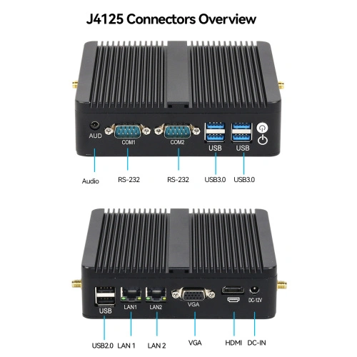 Máy tính mini công nghiệp J4125 Dual Ethernet Dual COM - Ảnh 4