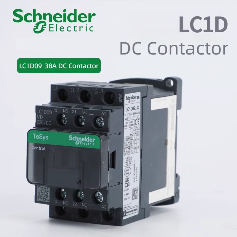 Schneider Công tắc tơ điện một chiều BDC EDC fdc MDC lc1d12 lc1d18 lc1d25 lc1d32 lc1d38 24V 48V 110V 220V động cơ DC