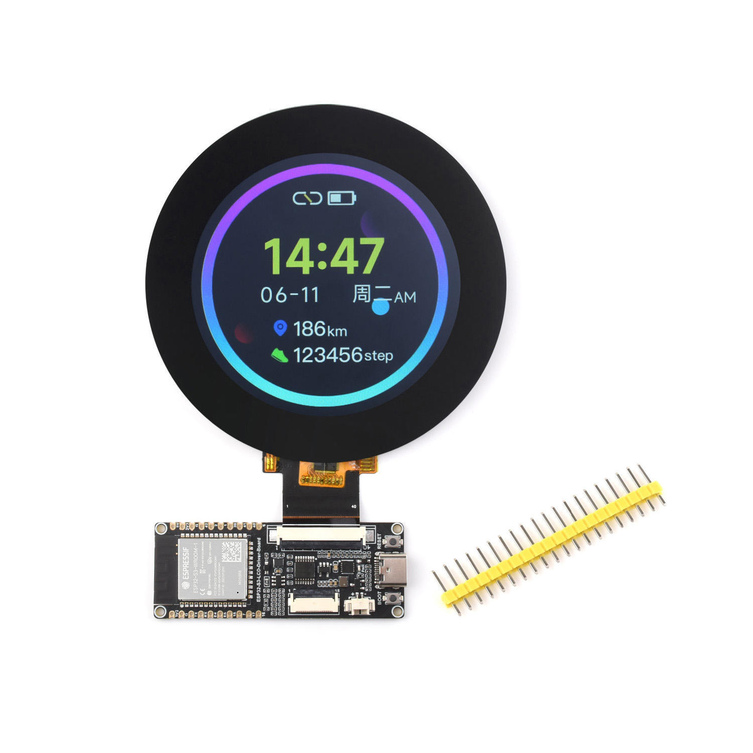 Waveshare ESP32-S3 RGB LCD Board điều khiển, 32-bit 240MHz LX7 Dual-core Bộ vi xử lý, 8Mb psram và flash, Wifi & Bluetooth hỗ trợ