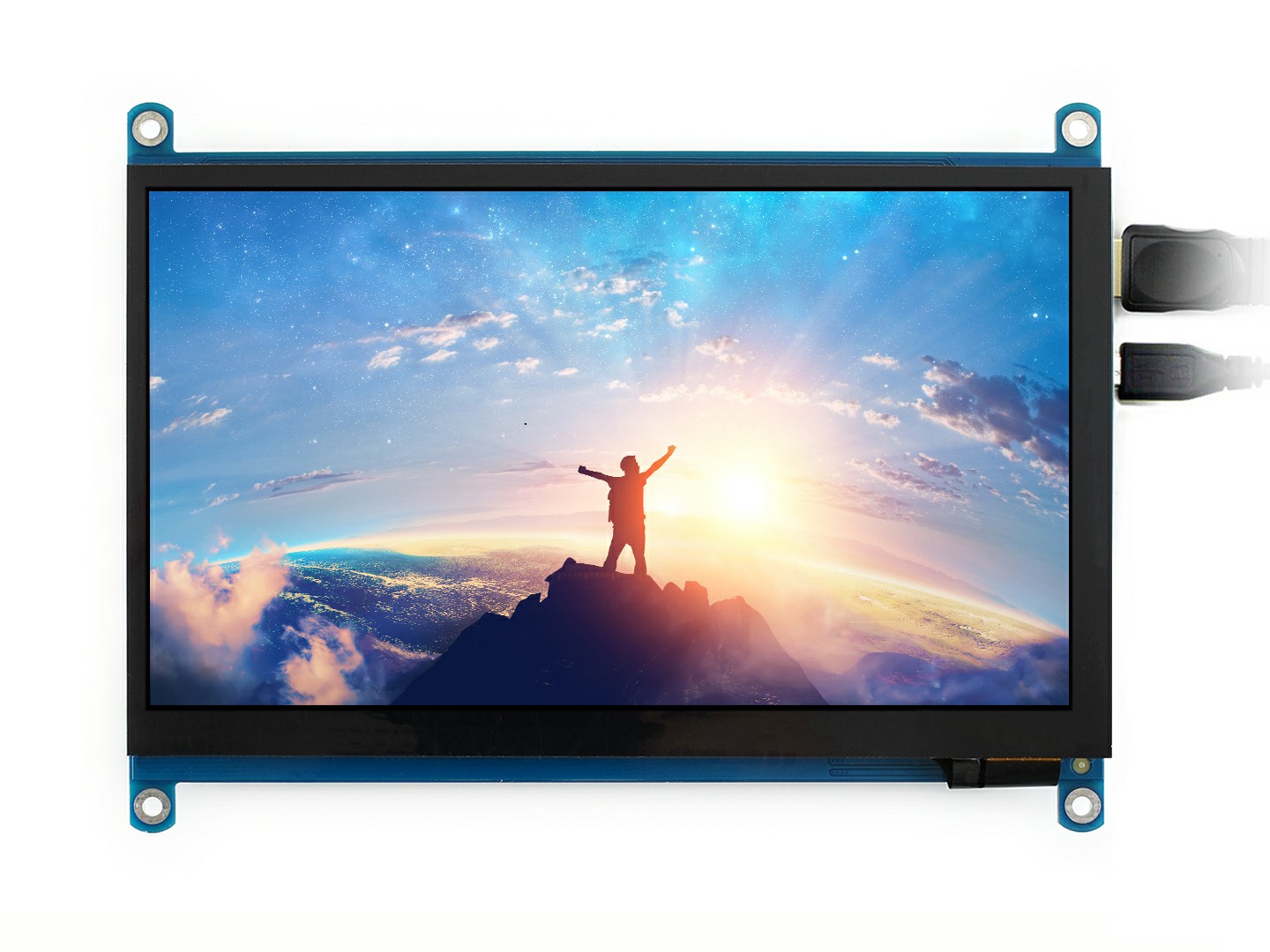 Waveshare Màn hình máy tính LCD Hdmi 7 inch (H) Màn hình cảm ứng điện dung IPS 1024*600 hỗ trợ Raspberry Pi jetson Nano Win10 V. v.