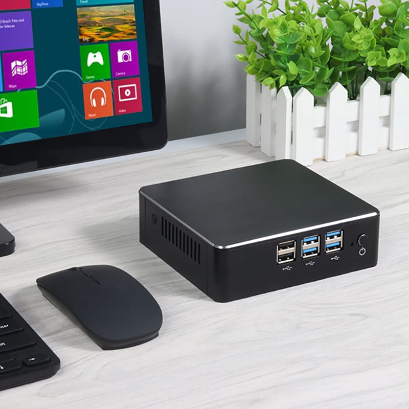 Xcy Bộ xử lý Intel Core PC Mini I7 5500U i5 5200U i3 5005U 8GB DDR3L 128GB SSD 256GB cổng USB 300Mbps Wifi 8X Windows 10 Linux