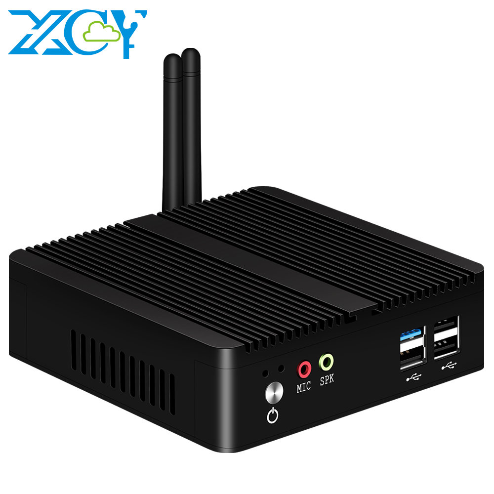 Xcy fanless Mini PC Intel Celeron J1900 bốn nhân Gigabit Ethernet 4x USB HDMI VGA hiển thị Hỗ trợ Wifi Windows Linux/Ubuntu