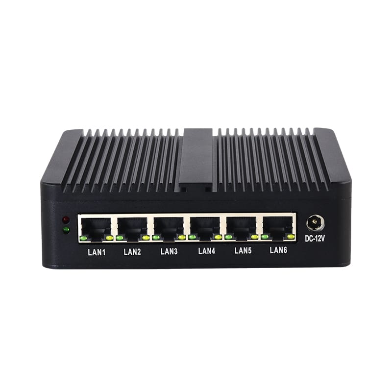 Xcy fanless Mini PC Intel Celeron j6412 Bộ vi xử lý 6x Intel i226v 2.5g Ethernet Hỗ trợ Windows Linux pfsense opnsense