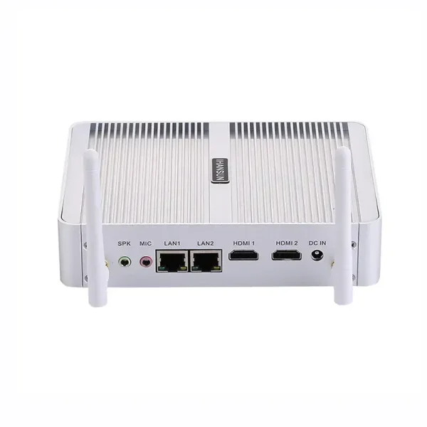 Máy tính mini không quạt với Intel N3150 N3160 J3160, 2 x Lan, 2 x HDMI Dòng FMC-BM04