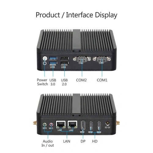 Máy tính công nghiệp mini không quạt Core i3 i5