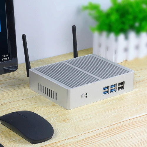 Máy tính để bàn Mini PC màu bạc
