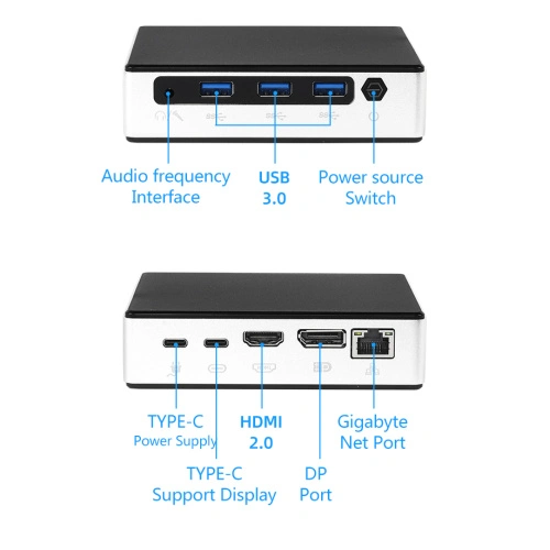 Máy tính mini không quạt Intel i5-1030NG7 8USB