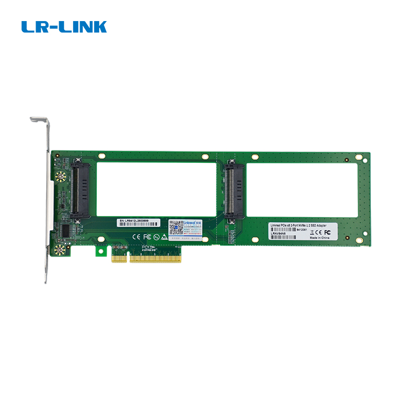 LRNV94N8 2X U.2 SFF-8639 SSD sang PCI Express 3.0 Gen 3 X8 Card U.2 NVMe SSD Adapter