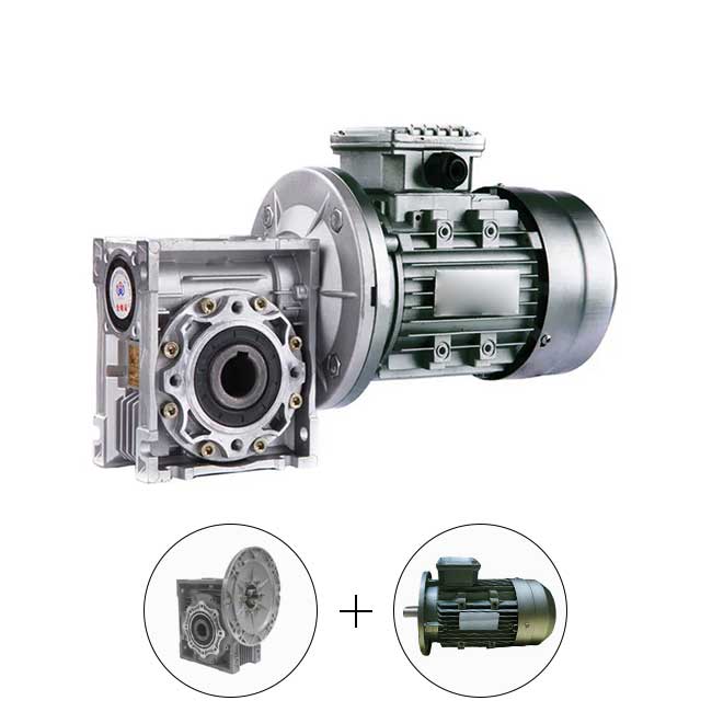 Động cơ điện 3 Pha 0.37kW + Hộp giảm tốc NMRV-050 cốt 25mm